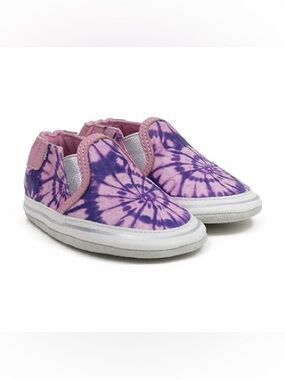 Robeez Soft Sole Slip On Baby Shoes (Tie-Dye Print)